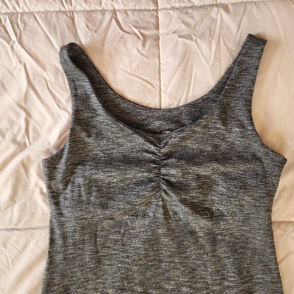 KUHL Mova Aktiv charcoal grey tank dress cutout back - Picture 9 of 11